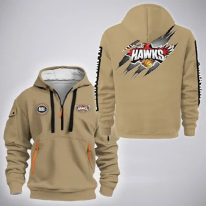 Illawarra Hawks Hoodie Half Zipper  NBL 2025 For Fan Illawarra Hawks HVN1162072525IHHODZ - Khaki