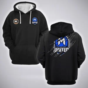 Melbourne United Hoodie  NBL 2025 For Fan Melbourne United HVN1162072525MU HVN1162072525MUHOD - Black