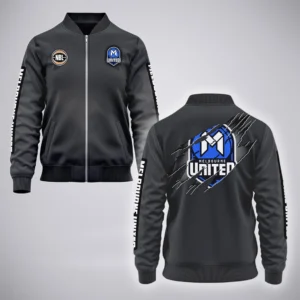 Melbourne United Bomber Jacket  NBL 2025 For Fan Melbourne United HVN1162072525MU HVN1162072525MUBOB - Gray