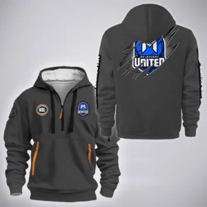 Melbourne United Hoodie Half Zipper  NBL 2025 For Fan Melbourne United HVN1162072525MUHODZ - Gray