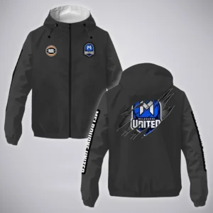 Melbourne United Windbreaker Jacket  NBL 2025 For Fan Melbourne United HVN1162072525MU HVN1162072525MUWB - Gray