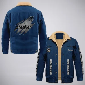 New Zealand Breakers Jacket Fur Collar Fleece  NBL 2025 For Fan New Zealand Breakers HVN1162072525NB HVN1162072525NBCFJ - Blue