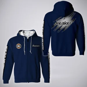 New Zealand Breakers Zipper Hoodie  NBL 2025 For Fan New Zealand Breakers HVN1162072525NB HVN1162072525NBZHD - Blue