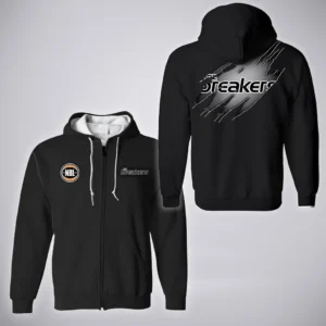 New Zealand Breakers Zipper Hoodie  NBL 2025 For Fan New Zealand Breakers HVN1162072525NB HVN1162072525NBZHD - Black