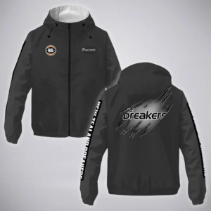 New Zealand Breakers Windbreaker Jacket  NBL 2025 For Fan New Zealand Breakers HVN1162072525NB HVN1162072525NBWB - Gray