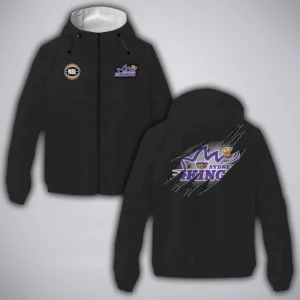 Sydney Kings Windbreaker Jacket  NBL 2025 For Fan Sydney Kings HVN1162072525SK HVN1162072525SKWB - Black