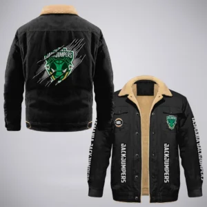 Tasmania JackJumpers Jacket Fur Collar Fleece  NBL 2025 For Fan Tasmania JackJumpers HVN1162072525TJ  HVN1162072525TJ - Black