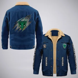 Tasmania JackJumpers Jacket Fur Collar Fleece  NBL 2025 For Fan Tasmania JackJumpers HVN1162072525TJ HVN1162072525TJCFJ - Blue