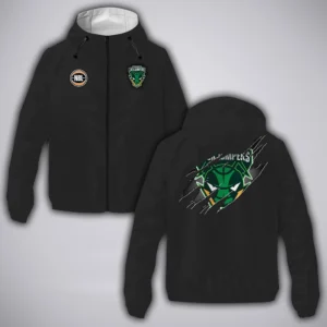 Tasmania JackJumpers Windbreaker Jacket  NBL 2025 For Fan Tasmania JackJumpers HVN1162072525TJ HVN1162072525TJWB - Black