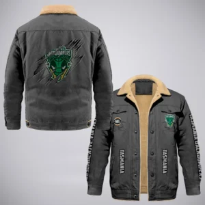 Tasmania JackJumpers Jacket Fur Collar Fleece  NBL 2025 For Fan Tasmania JackJumpers HVN1162072525TJ HVN1162072525TJCFJ - Gray