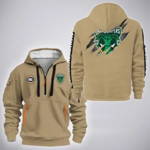 Tasmania JackJumpers Hoodie Half Zipper  NBL 2025 For Fan Tasmania JackJumpers HVN1162072525TJHODZ - Khaki
