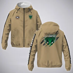 Tasmania JackJumpers Windbreaker Jacket  NBL 2025 For Fan Tasmania JackJumpers HVN1162072525TJ HVN1162072525TJWB - Khaki