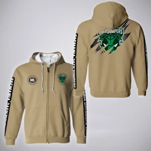 Tasmania JackJumpers Zipper Hoodie  NBL 2025 For Fan Tasmania JackJumpers HVN1162072525TJ HVN1162072525TJZHD - Khaki
