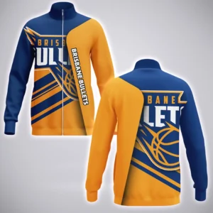 Brisbane Bullets Stand Collar Jacket  NBL 2025 For Fan Brisbane Bullets HVN1163BB072525SCJ