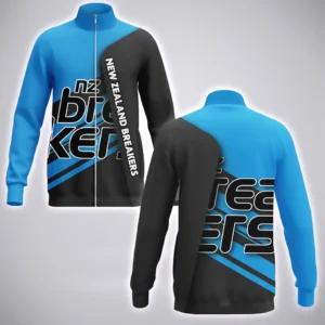 New Zealand Breakers Stand Collar Jacket  NBL 2025 For Fan New Zealand Breakers HVN1163NB072525SCJ