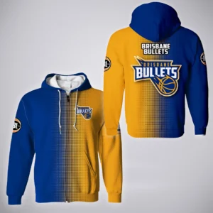 Brisbane Bullets Zipper Hoodie  NBL 2025 For Fan Brisbane Bullets HVN1164BB072525ZHD