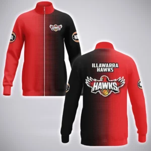 Illawarra Hawks Stand Collar Jacket  NBL 2025 For Fan Illawarra Hawks HVN1164IH072525SCJ