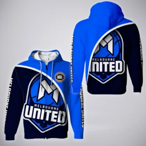 Melbourne United Zipper Hoodie  NBL 2025 For Fan Melbourne United HVN1165MU072925ZHD
