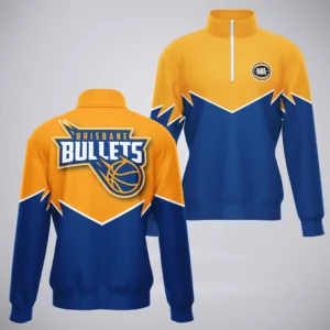 Brisbane Bullets Quarter-Zip Sweatshirt  NBL 2025 For Fan Brisbane Bullets HVN1189BB073125QZ