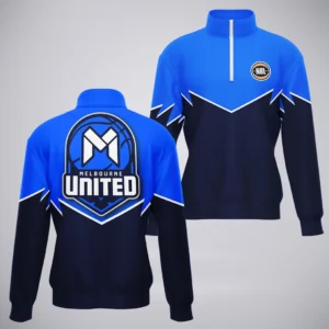 Melbourne United Quarter-Zip Sweatshirt  NBL 2025 For Fan Melbourne United HVN1189MU073125QZ