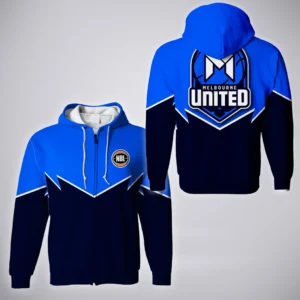 Melbourne United Zipper Hoodie  NBL 2025 For Fan Melbourne United HVN1189MU073125ZHD