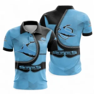 Cronulla Sharks Polo Shirt, All Over Print Polo Shirt For Sport Fan NRL137072525000-Polo Shirt