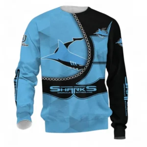 Cronulla Sharks Sweatshirt, All Over Print Sweatshirt For Sport Fan NRL137072525000-Sweatshirt