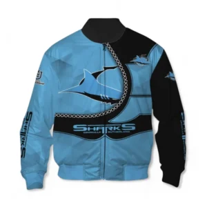 Cronulla Sharks Bomber Jacket, All Over Print Bomber Jacket For Sport Fan NRL137072525000-Bomber Jacket
