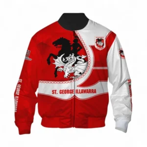 St. George Illawarra Dragons Bomber Jacket, All Over Print Bomber Jacket For Sport Fan NRL137072525012-Bomber Jacket
