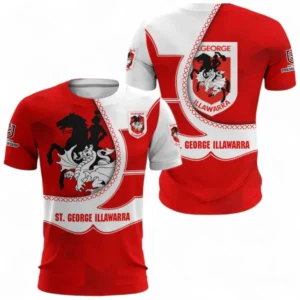 St. George Illawarra Dragons T-shirt, All Over Print T-shirt For Sport Fan NRL137072525012-T-shirt
