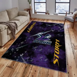 Melbourne Storm Rug, All Over Print Rug For Sport Fan, Custom Name NRL137072525042