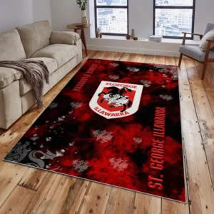 St. George Illawarra Dragons Rug, All Over Print Rug For Sport Fan, Custom Name NRL137072525043