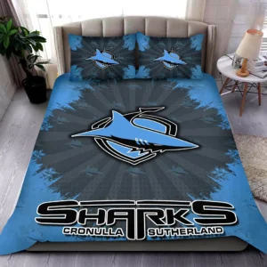 Cronulla Sharks Bedding Set, All Over Print Bedding Set For Sport Fan NRL137072625103