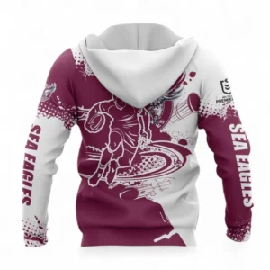 Manly Warringah Sea Eagles Zipper Hoodie, All Over Print Zipper Hoodie For Sport Fan NRL137072625137-Zipper Hoodie