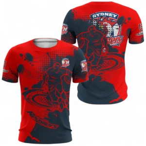 Sydney Roosters T-shirt, All Over Print T-shirt For Sport Fan NRL137072625142-T-shirt