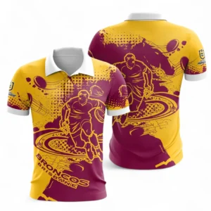 Brisbane Broncos Polo Shirt, All Over Print Polo Shirt For Sport Fan NRL137072625143-Polo Shirt