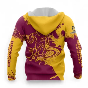 Brisbane Broncos Zipper Hoodie, All Over Print Zipper Hoodie For Sport Fan NRL137072625143-Zipper Hoodie