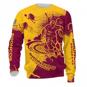 Brisbane Broncos Sweatshirt, All Over Print Sweatshirt For Sport Fan NRL137072625143-Sweatshirt