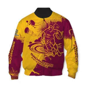 Brisbane Broncos Bomber Jacket, All Over Print Bomber Jacket For Sport Fan NRL137072625143-Bomber Jacket