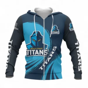 Gold Coast Titans Zipper Hoodie, All Over Print Zipper Hoodie For Sport Fan NRL137072625170-Zipper Hoodie