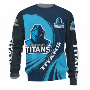 Gold Coast Titans Sweatshirt, All Over Print Sweatshirt For Sport Fan NRL137072625170-Sweatshirt