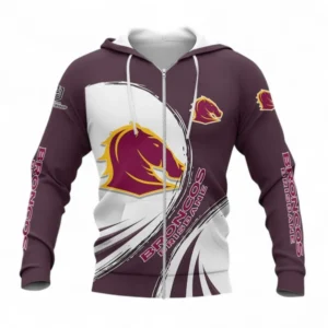 Brisbane Broncos Zipper Hoodie, All Over Print Zipper Hoodie For Sport Fan NRL137072625172-Zipper Hoodie