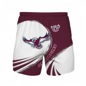Manly Warringah Sea Eagles Hawaiian Shorts, All Over Print Hawaiian Shorts For Sport Fan NRL137072625174-Hawaiian Shorts