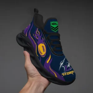 Melbourne Storm Fans Gift Max Soul Shoes, All Over Print Max Soul Shoes For Sport Fan, Custom Name NRL149071725115-Black