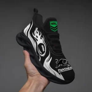 Penrith Panthers Fans Gift Max Soul Shoes, All Over Print Max Soul Shoes For Sport Fan, Custom Name NRL149071725119-Black