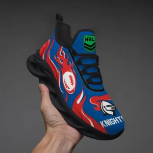 Newcastle Knights Fans Gift Max Soul Shoes, All Over Print Max Soul Shoes For Sport Fan, Custom Name NRL149071725120-Black
