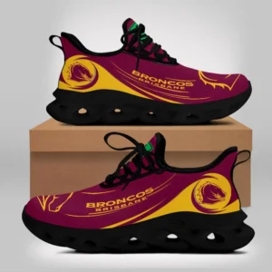 Brisbane Broncos Fans Gift Max Soul Shoes, All Over Print Max Soul Shoes For Sport Fan NRL150071725666-Black