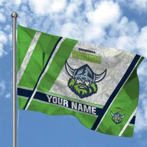Canberra Raiders Flag, All Over Print Flag For Sport Fan, Custom Name NRL151071825339