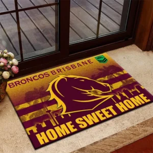 Brisbane Broncos Doormat, All Over Print Doormat For Sport Fan, Custom Name NRL153071825794