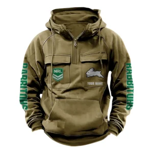 South Sydney RabbitohsTactical Quarter Zip Hoodie, All Over Print Tactical Quarter Zip Hoodie NRL159070725336-Khaki